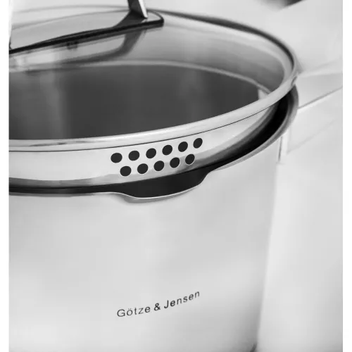 Zestaw garnków GÖTZE & JENSEN Denver CS700 Inox (10 elementów)