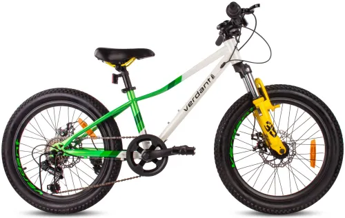 Rower dziecięcy SUN BABY Verdant Calix 20 dla chłopca Biało-zielono-żółty