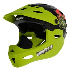 Kask KAMIKAZE Ronin Zielony Full Face (rozmiar M)