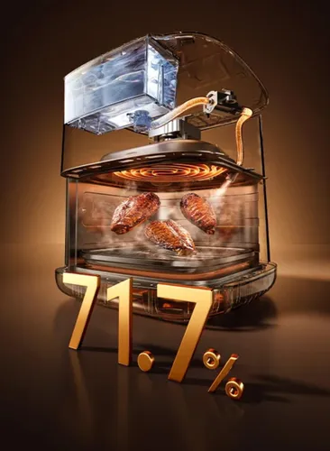 Air Fryer Frytkownica beztłuszczowa DREAME AF30 Czarny 7l z okienkiem do obserwacji postępów gotowania