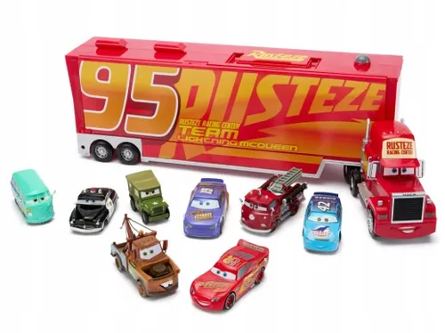 Disney Tir Maniek Marian Mack + 8 dużych autek Cars Auta 58cm XXL