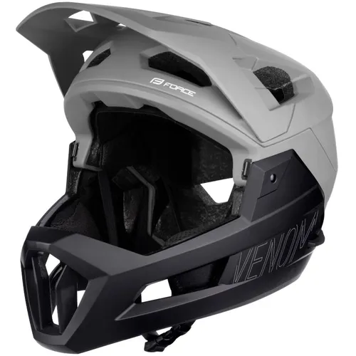 Kask rowerowy dla dorosłych full face Force Venom z odpinaną szczęką