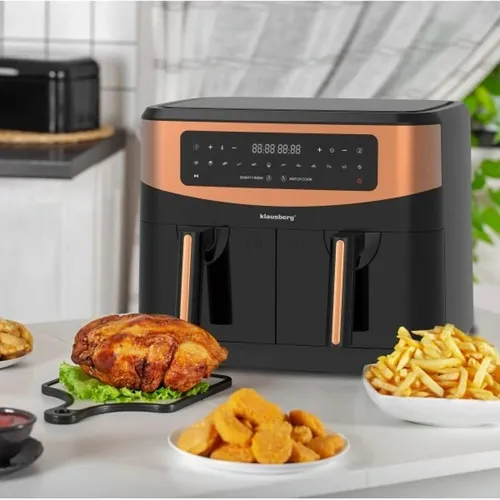Air Fryer Frytkownica beztłuszczowa KLAUSBERG KB-7589 9.5l z podwójnym koszem 11 automatycznych programów