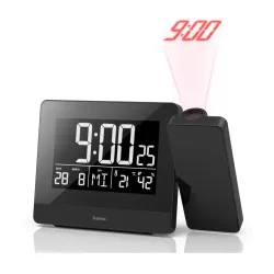 Zegar z projektorem Hama Plus Charge Czarny