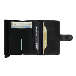 RFID Cüzdan Koruma Gizli Miniwallet Vintage-siyah