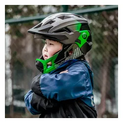 Kask rowerowy ROCKBROS TS-61 10110061003 Zielony Full Face dla Dzieci z odkręcaną szczęką (rozmiar S)