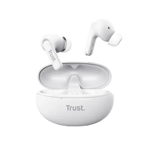 Słuchawki bezprzewodowe Trust Yavi ENC Dokanałowe Bluetooth Biały