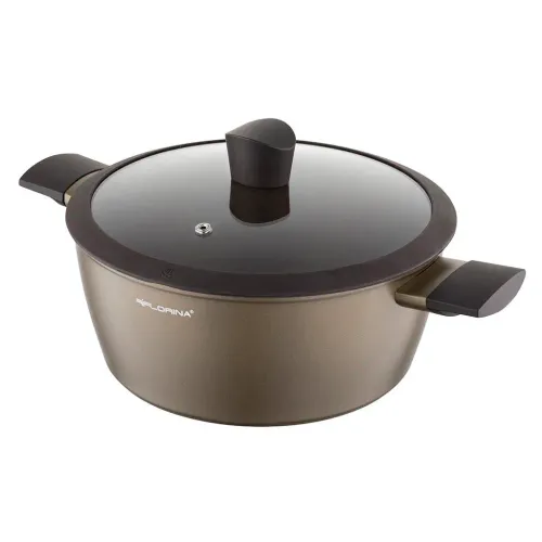 Garnek aluminiowy nieprzywierający z pokrywką FLORINA CAVA 6,4 l