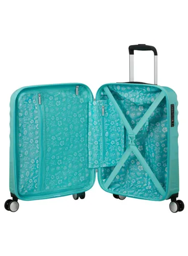 Walizka kabinowa American Tourister Wavebreaker Disney - Stitch flower