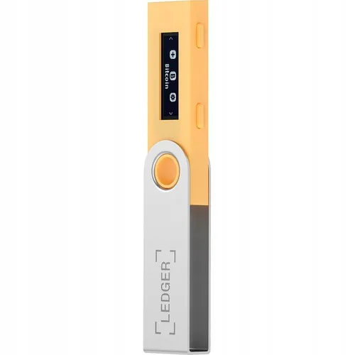 Portfel sprzętowy dla kryptowalut Ledger Nano S Saffron Yellow