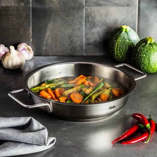 FISSLER Pure Collection 24 cm - patelnia ze stali nierdzewnej