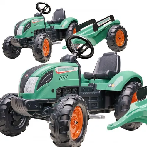 Falk Traktor Lander Zielony Na Pedały Z Przyczepką Od 3-7 Lat