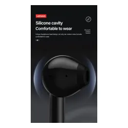 Słuchawki bezprzewodowe Lenovo LP12 Douszne Bluetooth 5.0 Czarny