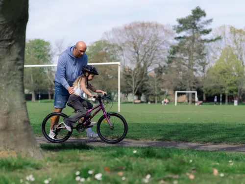 Rower dziecięcy HUFFY Literide Junior 20 cali dla dziewczynki Różowo-fioletowy