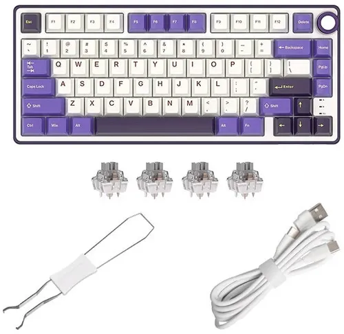 Klawiatura ROYAL KLUDGE R75 Blackberry Mousse K Silver Switch