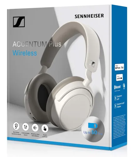 Słuchawki bezprzewodowe Sennheiser ACCENTUM PLUS Wireless Nauszne Bluetooth 5.2 Biały