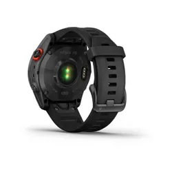 Смарт-часы Garmin FENIX 7S Solar серый с черным силиконовым ремешком (010-02539-13)