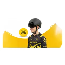 Kask XRIDER XRIH008M Inteligentny Czarny Miejski z lampką i kierunkowskazami (rozmiar M)