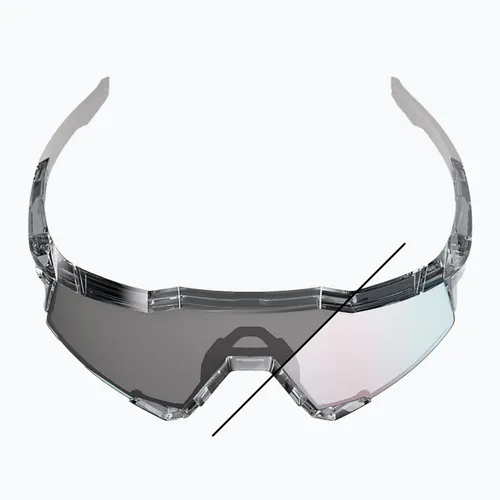 Okulary przeciwsłoneczne 100% Speedcraft polished translucent grey/rose gold mirror photochrom