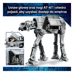 LEGO Star Wars 75454 Mandalorian AT-AT Resztek Imperium, zestaw klocków 10+