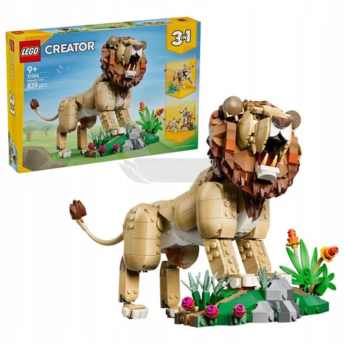 LEGO Creator 3w1 31386 Dzikie zwierzęta: Dumny lew, zestaw klocków 9+