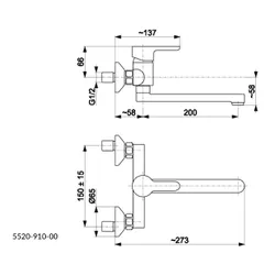 Bateria KFA ARMATURA Granat 5520-910-00 Chrom