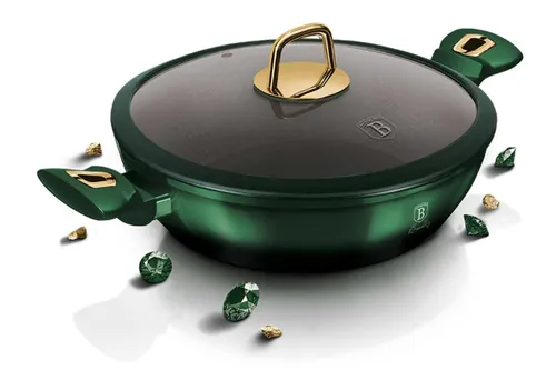 Garnek tytanowy niski 3.8L 28cm BERLINGER HAUS Metallic Line Emerald BH-6060