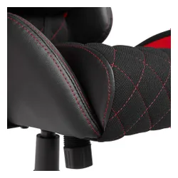Fotel GAMVIS Phantom Large Czarny (czerwone elementy)