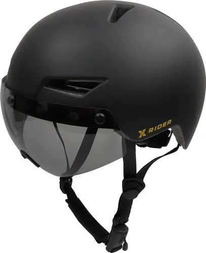 Kask XRIDER XRIH008M Inteligentny Czarny Miejski z lampką i kierunkowskazami (rozmiar M)