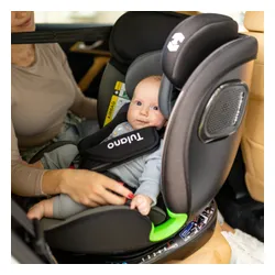 Fotelik samochodowy TULANO Loom 35 40-150 cm (0-36 kg) Czarno-szary