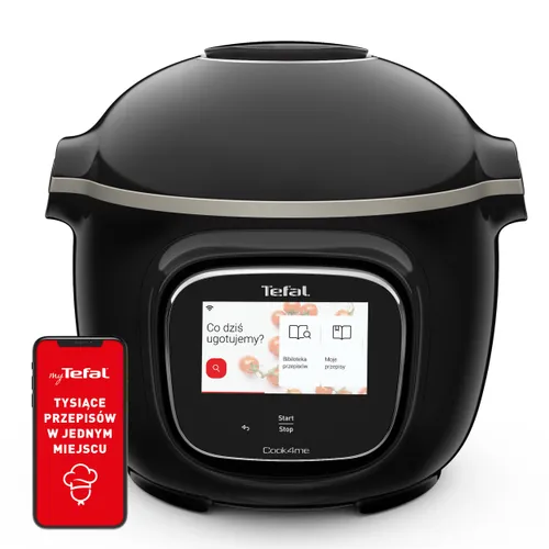 Multicooker TEFAL Cook4Me Touch CY9128 (Wi-Fi) + Torba transportowa TEFAL XA607800 Cook4Me oraz dostępem do ponad 1000 darmowych przepisów