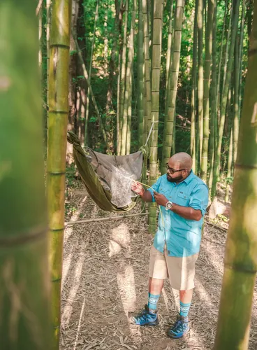 Hamak turystyczny ENO JungleNest Hammock - evergreen