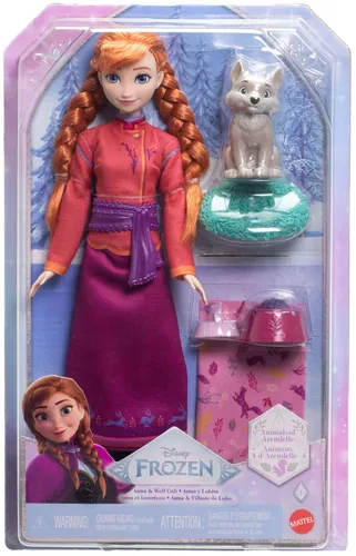 Lalka DISNEY FROZEN Kraina Lodu Księżniczka Anna i wilczek JFG17