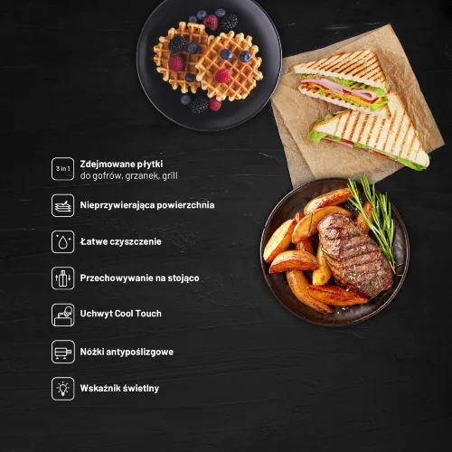 Opiekacz LAUBEN Maker 3w1 900WW