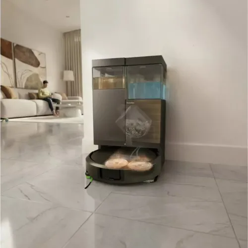 Robot sprzątający iRobot Roomba 575 Combo Funkcja mopowania Stacja oczyszczająca Tworzenie mapy pomieszczenia Funkcje AI Czarny