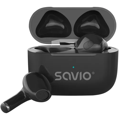 Słuchawki bezprzewodowe Savio TWS-02 PRO Douszne Bluetooth 5.4 Czarny