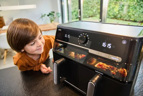 Air Fryer Frytkownica beztłuszczowa BRAUN TwinCook 5 TD5073 10l z podwójnym koszem i okienkiem do obserwacji postępów gotowania