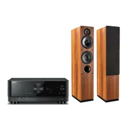 Zestaw stereo Yamaha MusicCast RX-V6A, Indiana Line Tesi 561 (orzech)