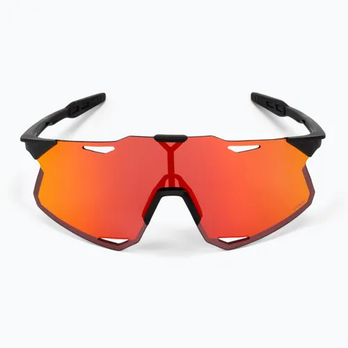 Okulary przeciwsłoneczne 100% Hypercraft matte black/hiper red multilayer mirror