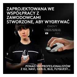 Myszka gamingowa Logitech G Pro X2 Superstrike Biały