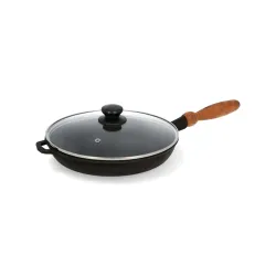 Patelnia żeliwna z pokrywką MAYSTERNYA WOOD 26 cm