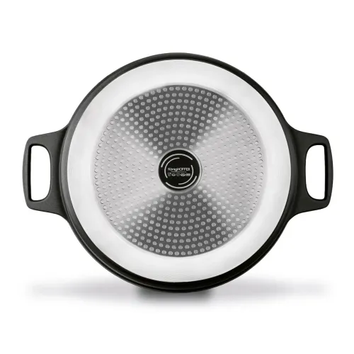 Patelnia aluminiowa nieprzywierająca z dwoma uchwytami i pokrywką KONIGHOFFER Vitello 32 cm