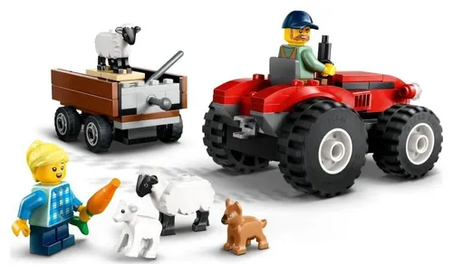 LEGO City 60461 Czerwony traktor z przyczepą i owcą