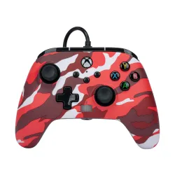 Pad PowerA Enhanced Red Camo do Xbox Series X/S, Xbox One, PC Przewodowy