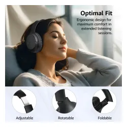 Słuchawki bezprzewodowe Tozo H100 Nauszne Bluetooth 5.4 Czarny