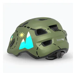 Kask rowerowy dziecięcy MET Hooray green forest glossy