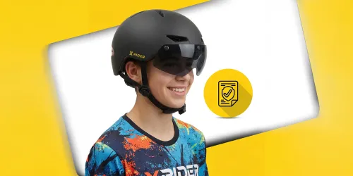 Kask XRIDER XRIH008M Inteligentny Czarny Miejski z lampką i kierunkowskazami (rozmiar M)