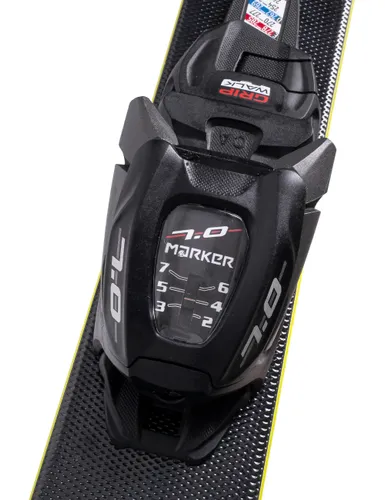 Narty dziecięce VOLKL RACETIGER JR PRO + wiązanie MARKER 7.0 VMOTION JR z GRIP WALK - Długość (cm) - 140