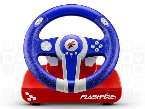 Kierownica FLASHFIRE ES300A Niebiesko-czerwony
