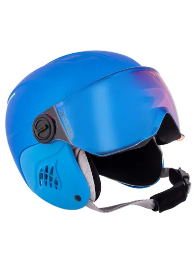 Kask snowboardowy dziecięcy ALPINA CARAT LE VISOR blue - Rozmiar - S